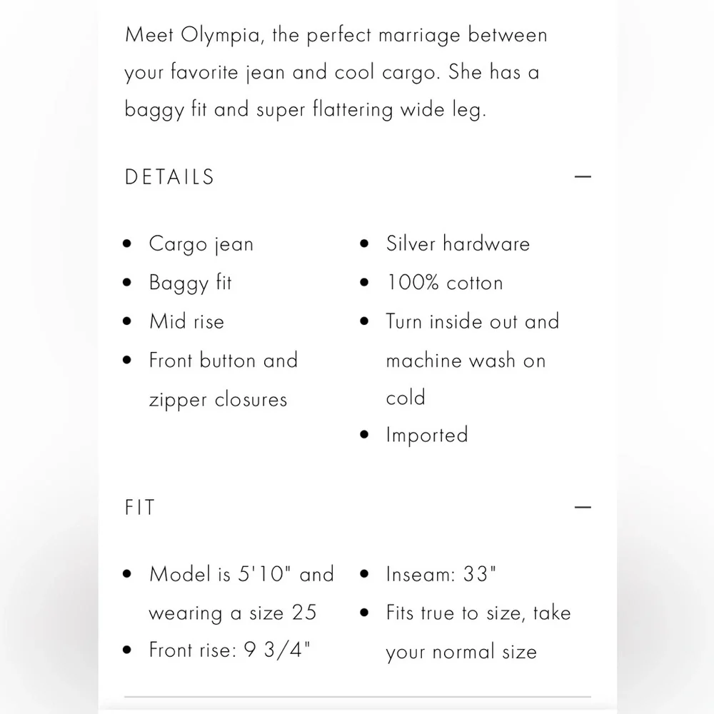 Alice + Olivia Light Blue Wide Leg Cargo Jeans sz 24 - Picture 6 of 12